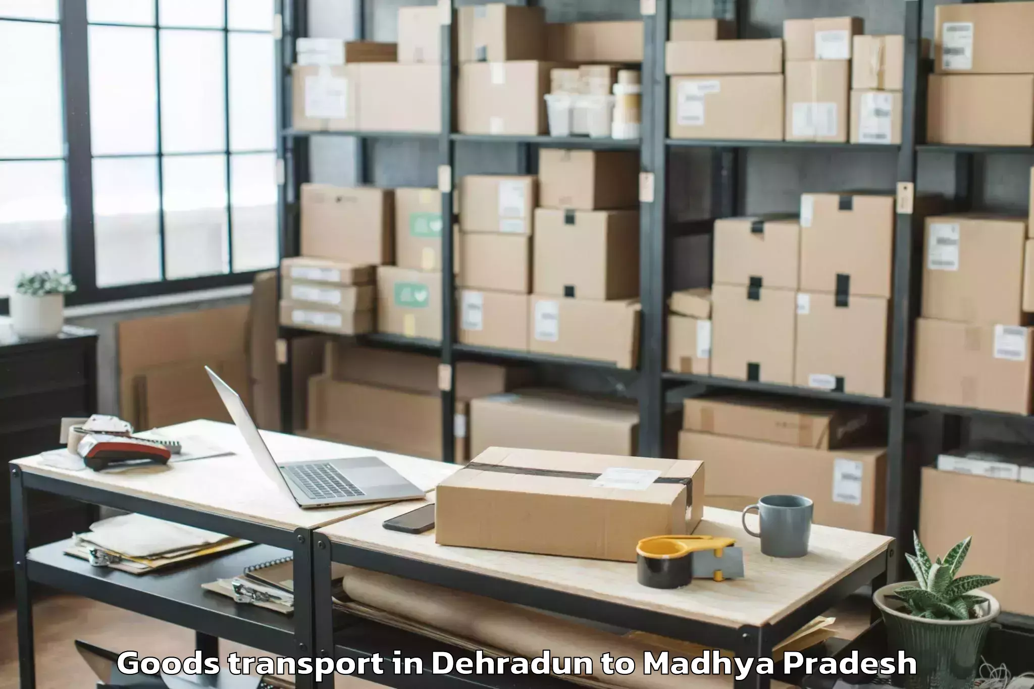 Top Dehradun to Dhar Goods Transport Available